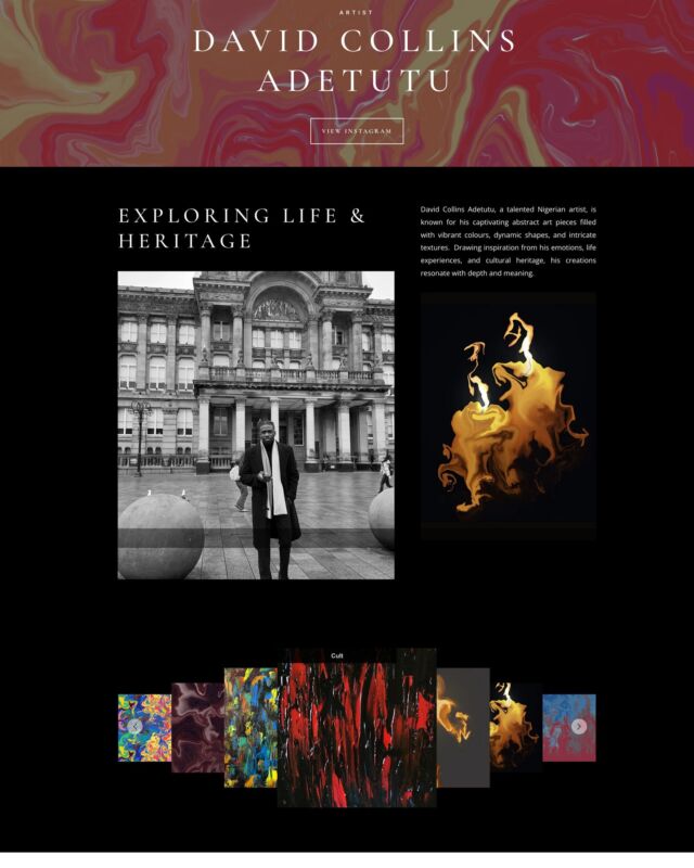 We are delighted to welcome @david_adetutu to @thefluxreview and soon @fluxexhibition 

David Collins Adetutu, a talented Nigerian artist, is known for his captivating abstract art pieces filled with vibrant colours, dynamic shapes, and intricate textures. Drawing inspiration from his emotions, life experiences, and cultural heritage, his creations resonate with depth and meaning.

https://www.thefluxreview.com/david-collins-adetutu/